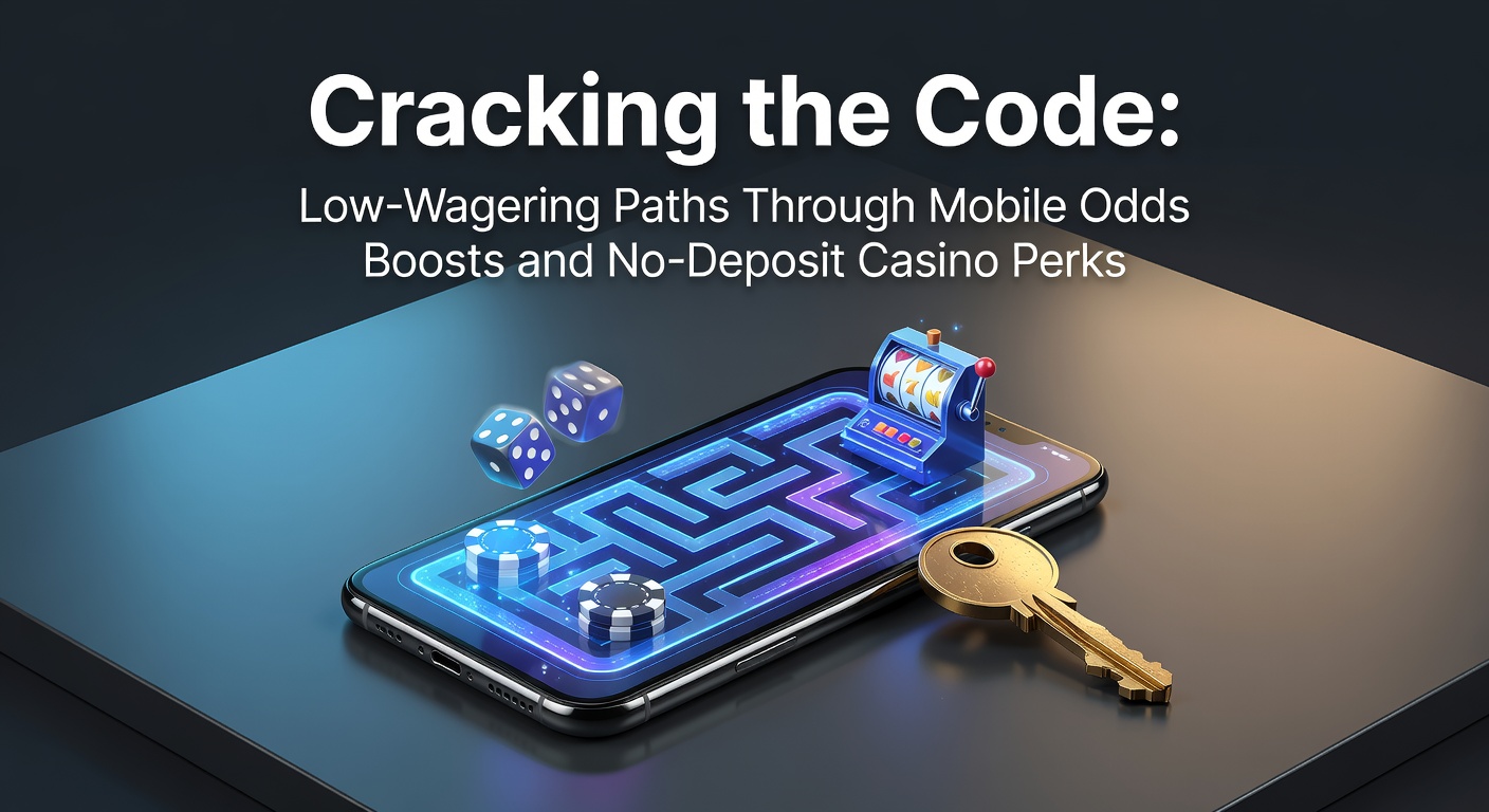Smartphone displaying a mobile casino app with odds boost promotions and low-wagering bonus details highlighted on screen