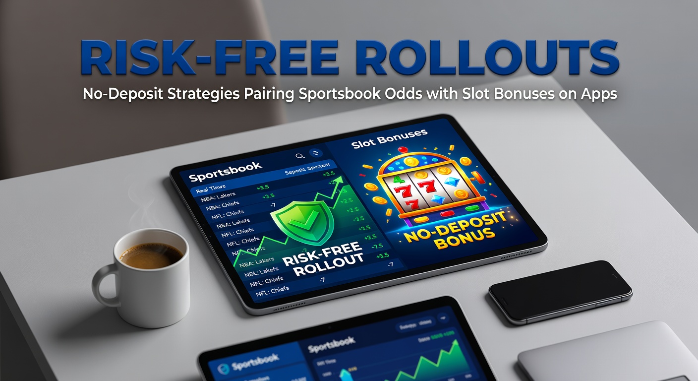 Mobile screen showing a sportsbook app with overlaid slot bonus icons, highlighting no-deposit offers