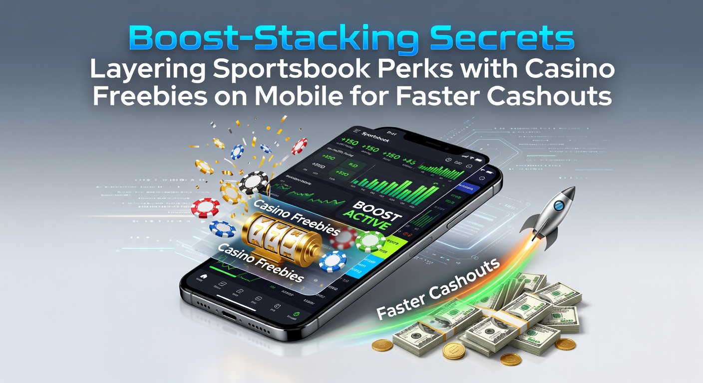 Mobile phone screen showing layered sportsbook odds boost and casino free spins offer side by side for combined wagering