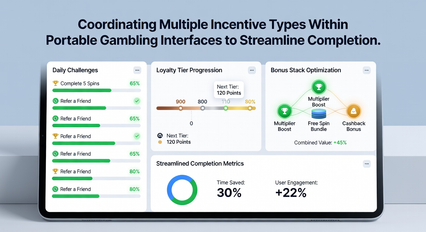 Dashboard view of coordinated bonuses with progress bars and allocation settings in a mobile gambling app
