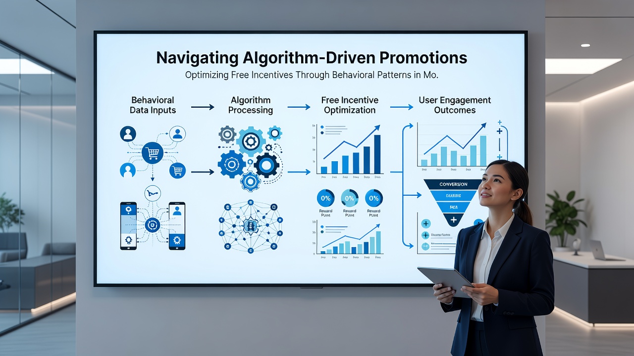 Data visualization dashboard showing behavioral pattern analysis for mobile promotions