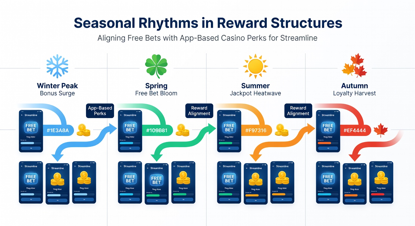 Mobile app screenshot illustrating seasonal reward alignment and wagering progress tracking
