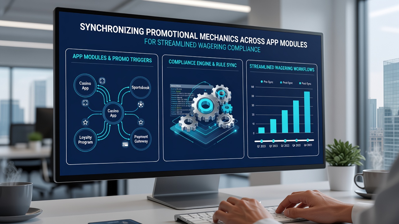 Backend dashboard displaying real-time synchronization of wagering requirements across app modules